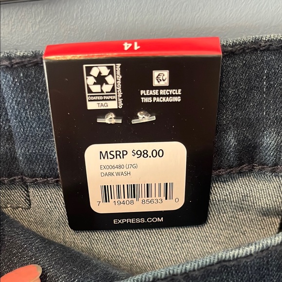 Express Blue Skinny Jeans - Picture 3 of 7